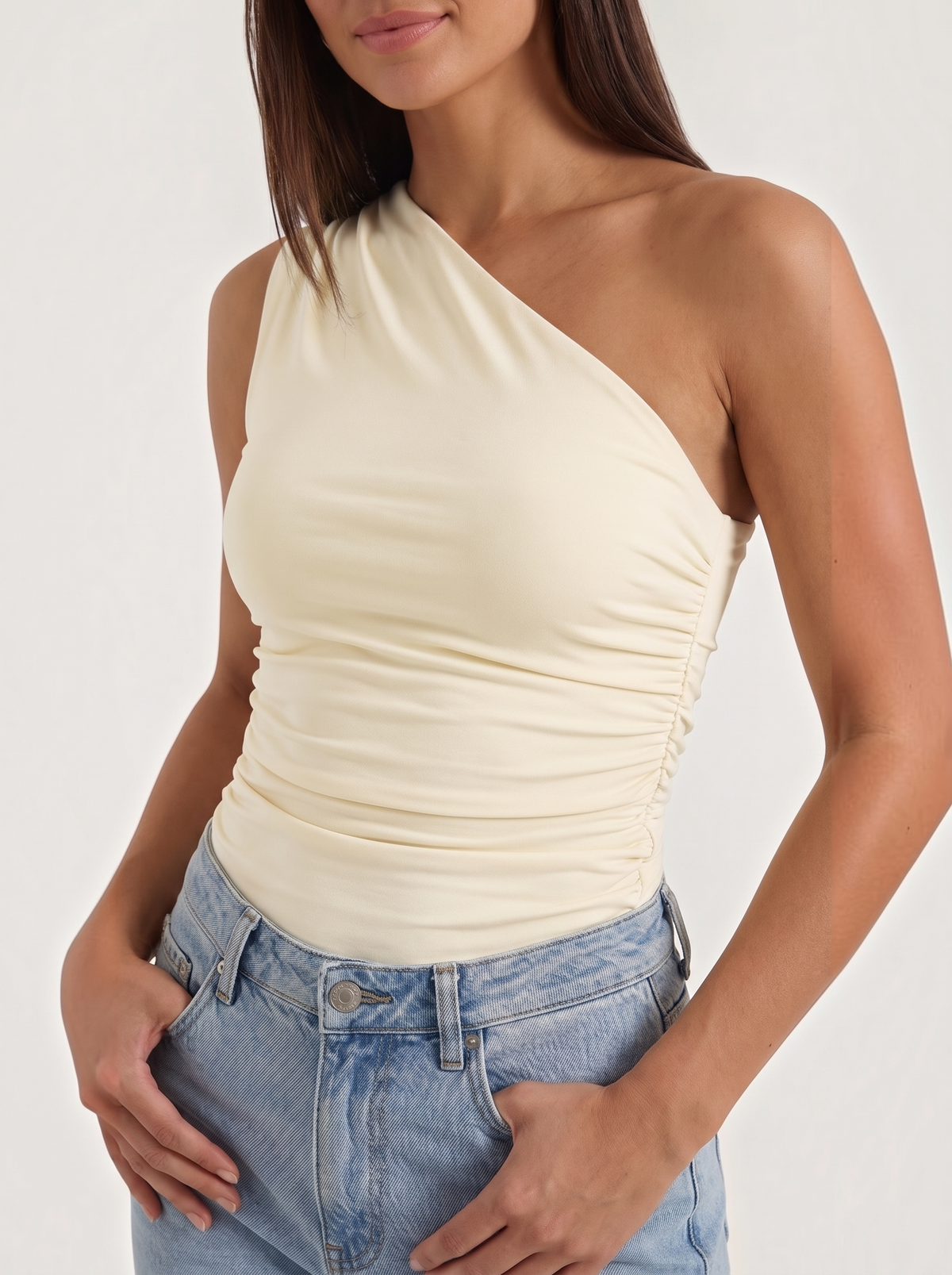 Briony Ärmelloses One-Shoulder-Top