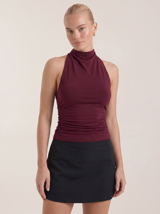 Eula Neckholder Top mit Rollkragen
