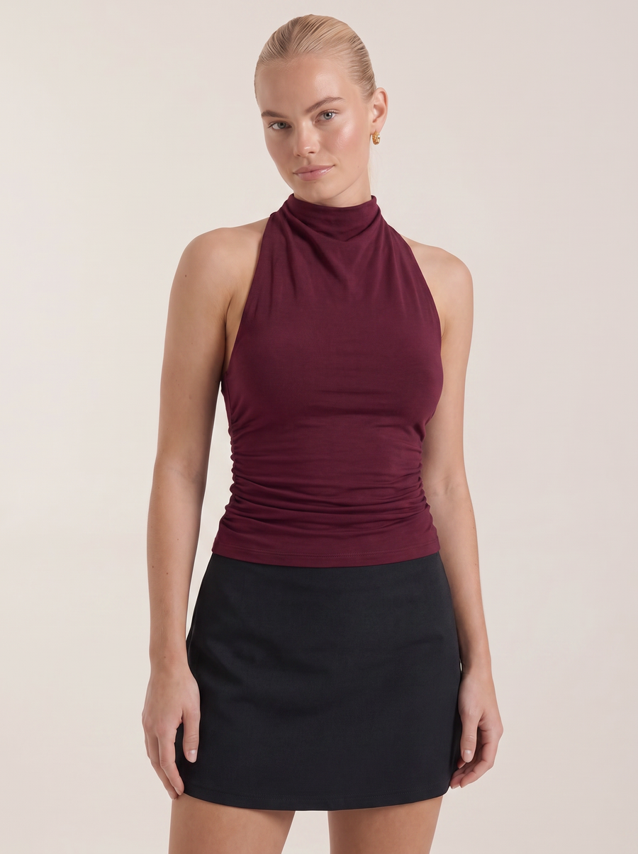 Eula Neckholder Top mit Rollkragen