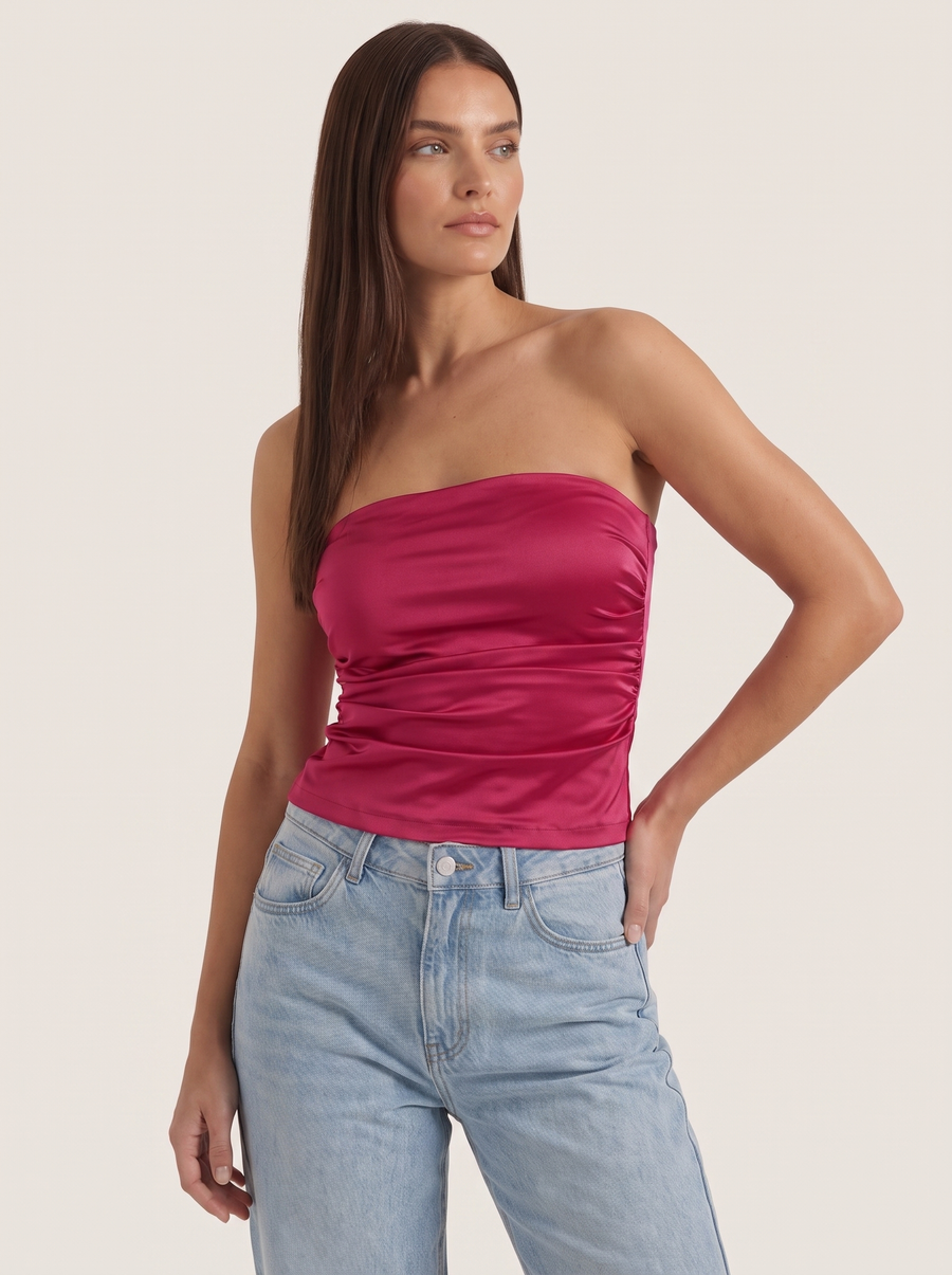 Guinevere Bandeau Top mit Raffung