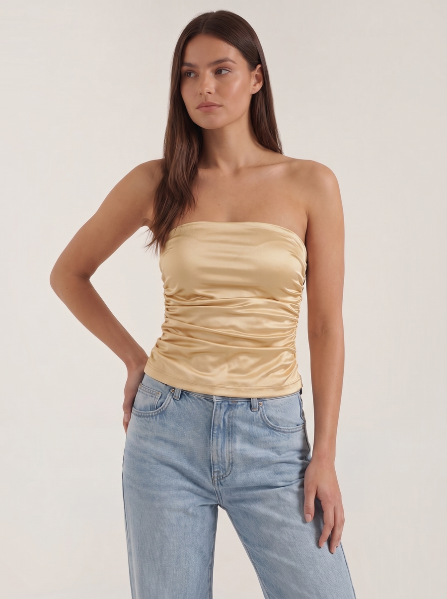 Guinevere Bandeau Top mit Raffung