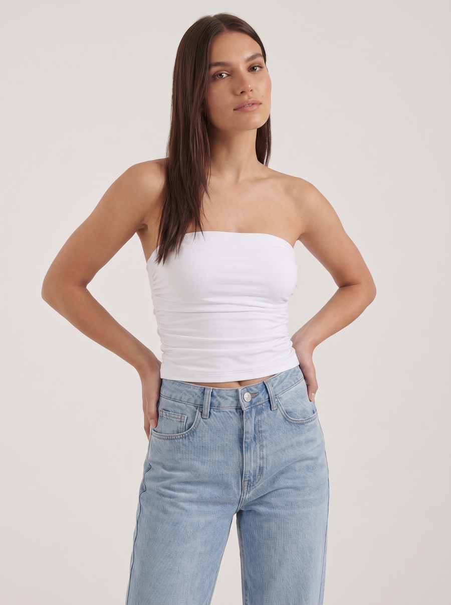 Guinevere Bandeau Top mit Raffung