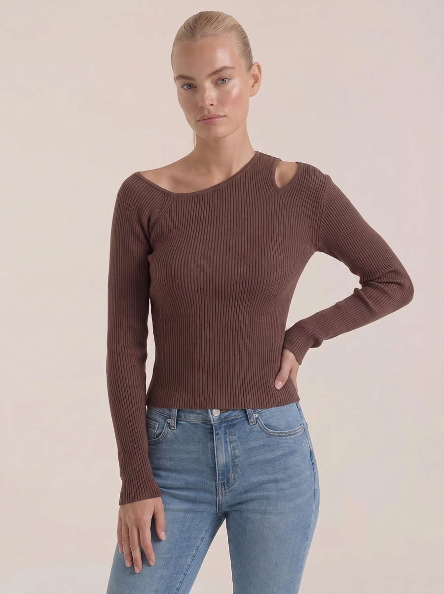 Jessie Asymmetrisches Strickoberteil