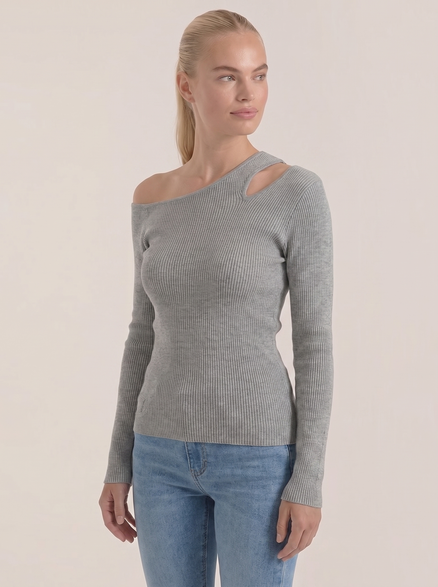 Jessie Asymmetrisches Strickoberteil