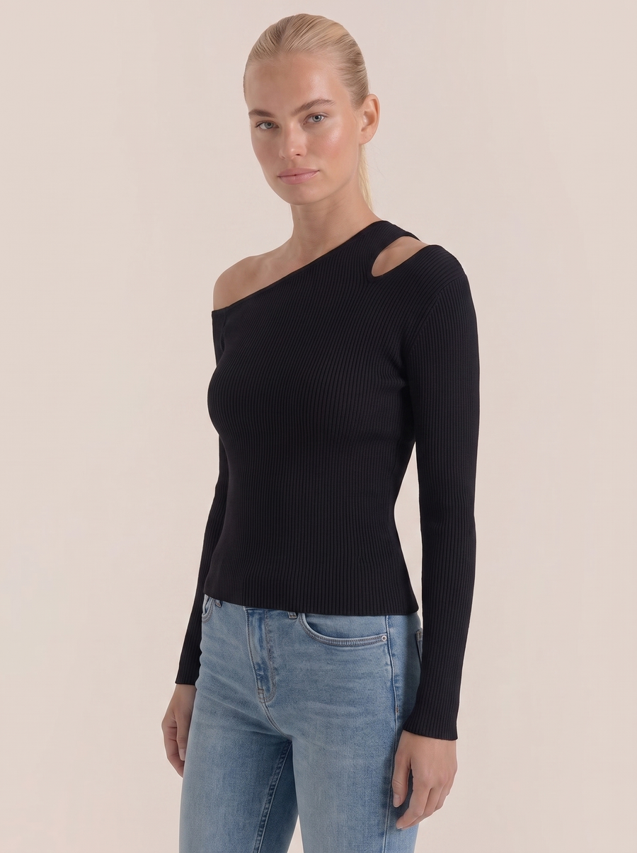 Jessie Asymmetrisches Strickoberteil