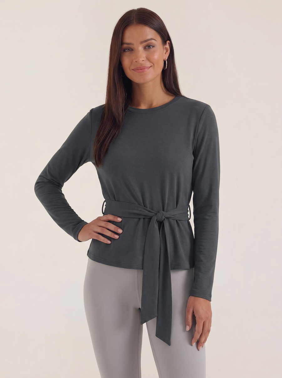 Holly Longsleeve-Top mit Bindetail