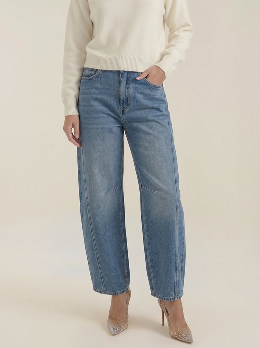 Vicki High-Waisted Barrel-fit Jeans