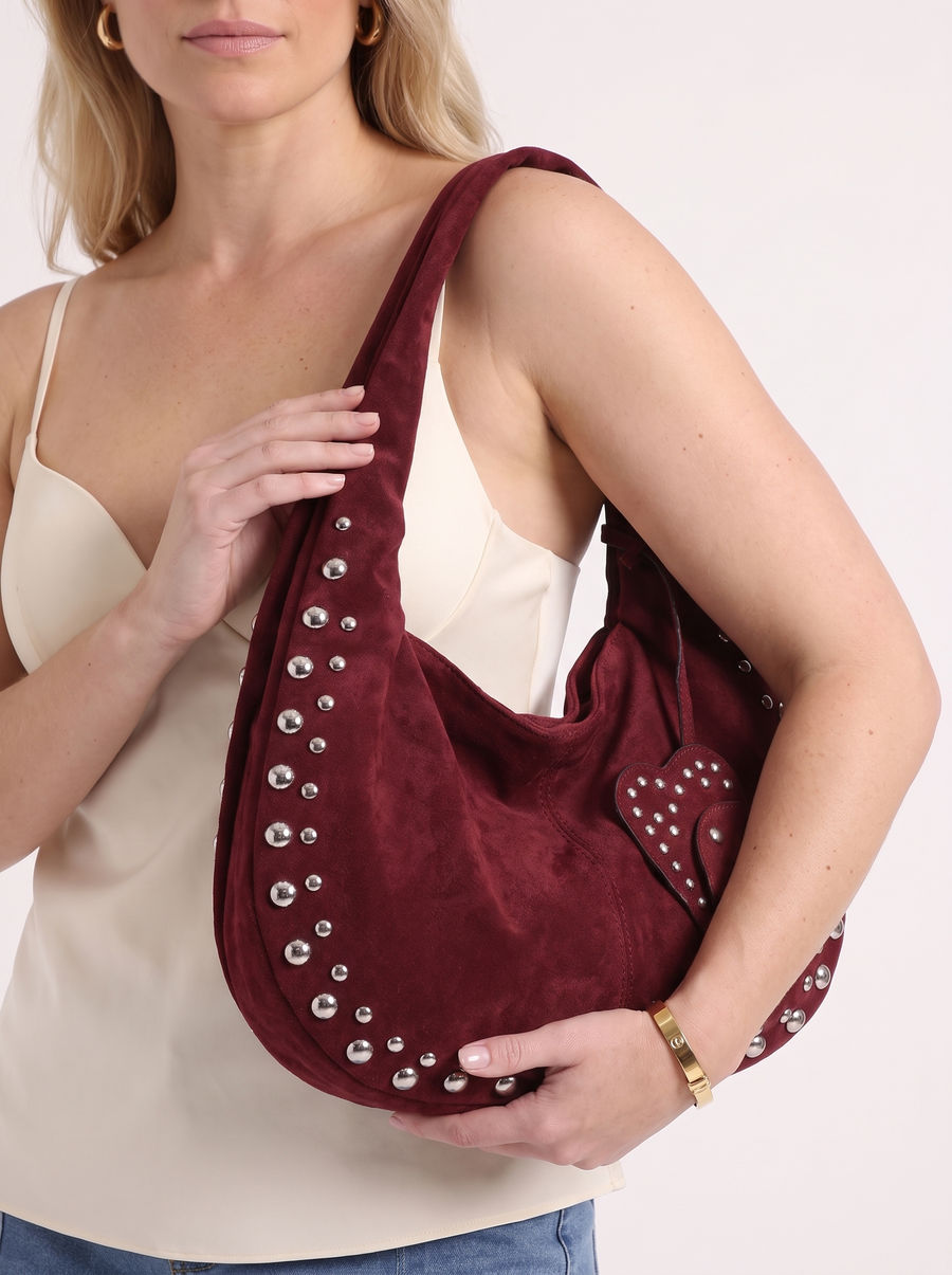 Isabell Schultertasche mit Nieten
