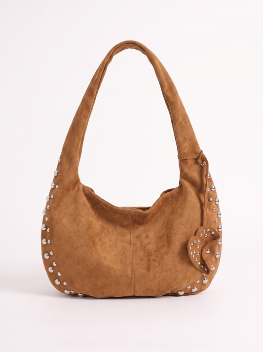 Isabell Schultertasche mit Nieten