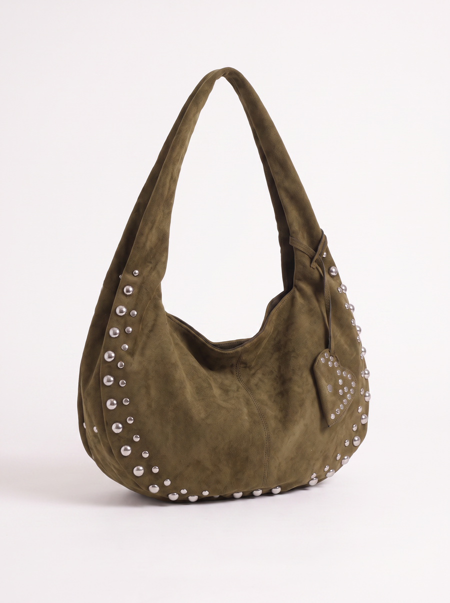 Isabell Schultertasche mit Nieten