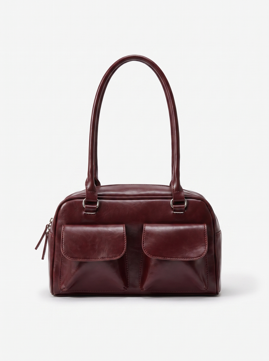 Karin Schultertasche in Lack-Optik