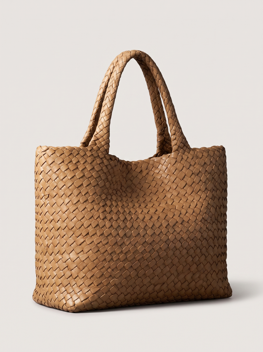 Lana Geflochtene Shopper-Tasche Apricot