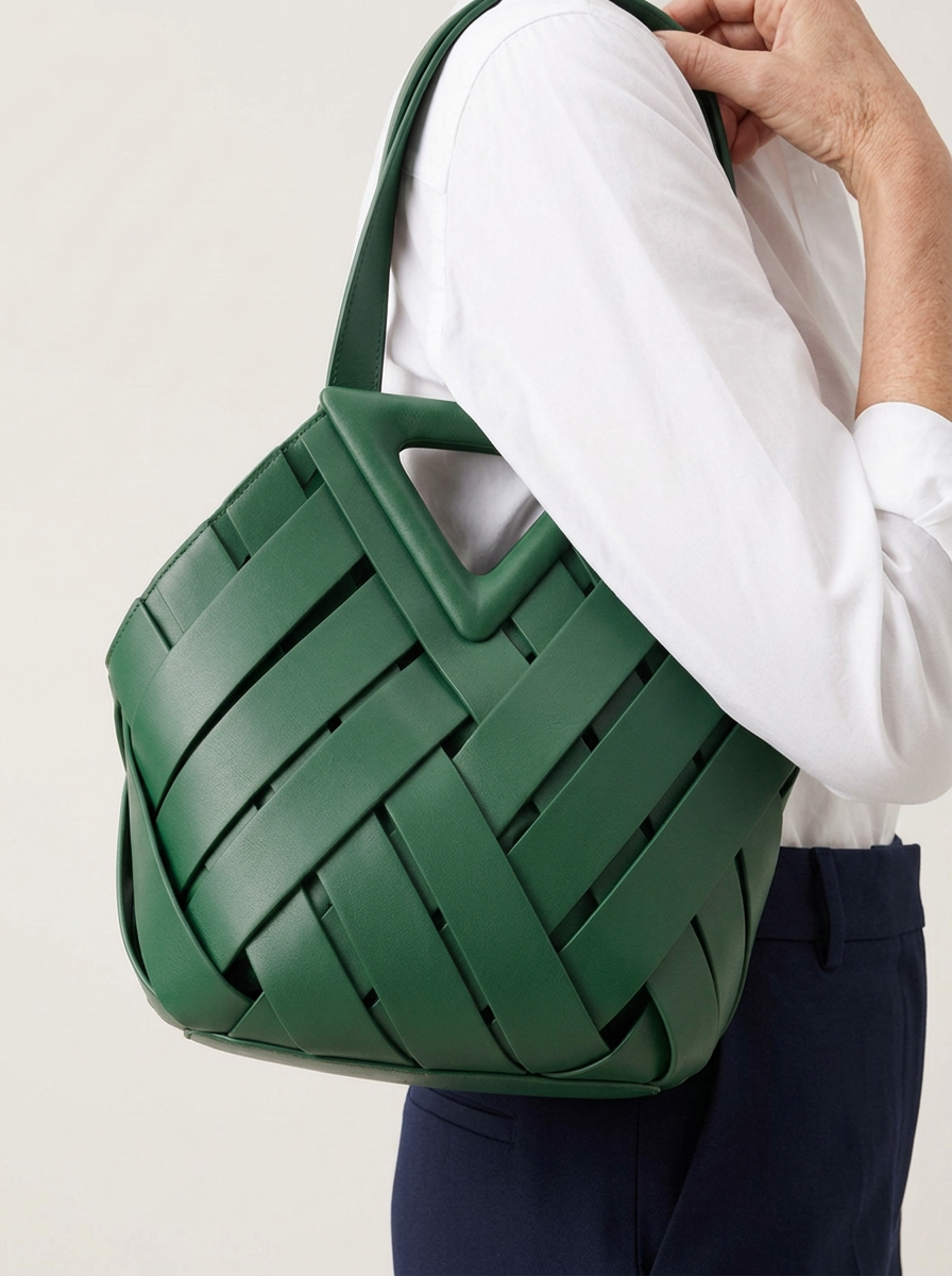 Giulietta Schultertasche Grün am Model