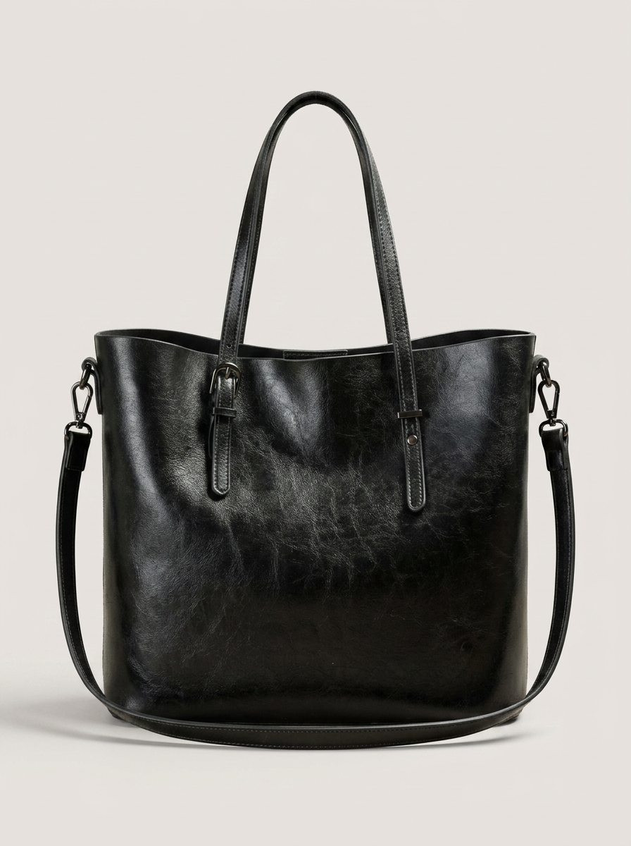 Loria Schultertasche Schwarz Front