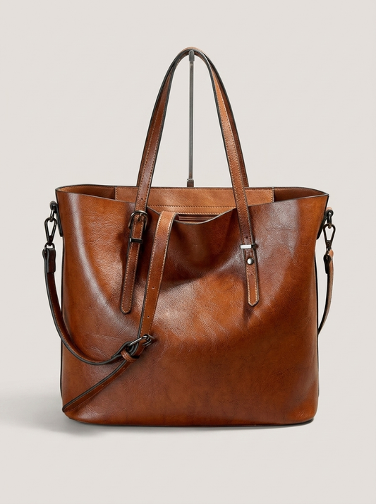 Loria Schultertasche Braun Front