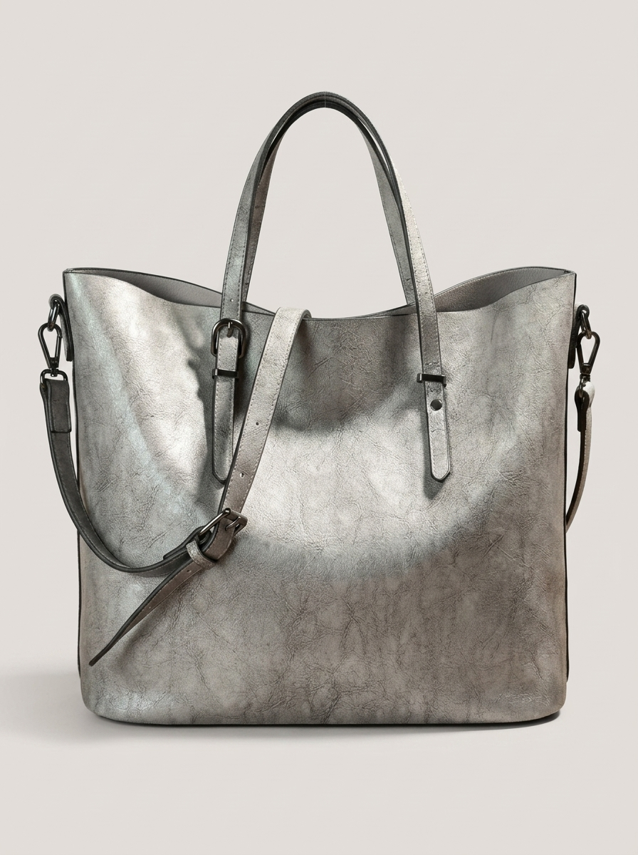 Loria Schultertasche Grau Front