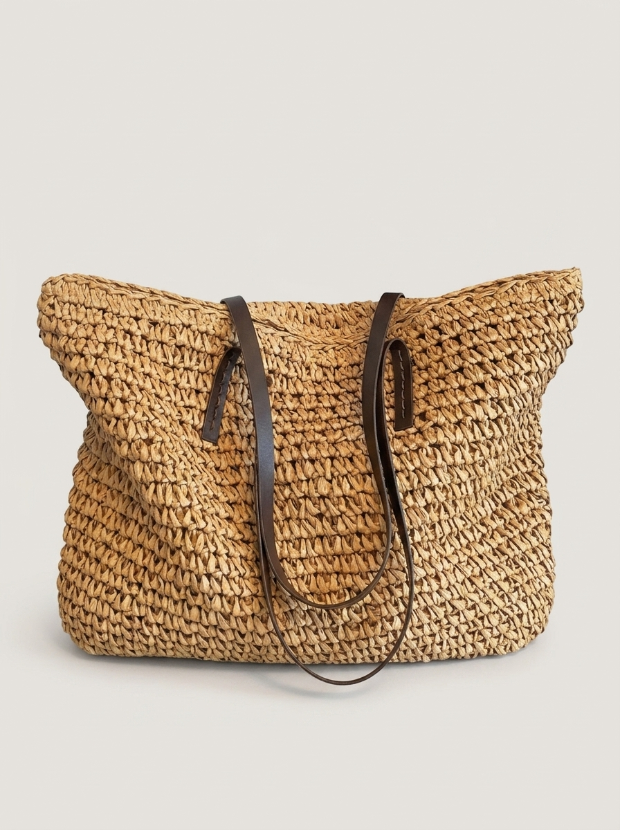 Rome Gewebte Tasche Khaki Front