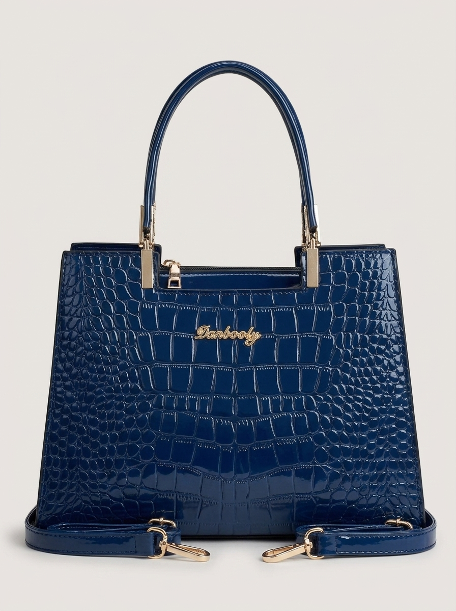 Erain Ledertasche Blau Front