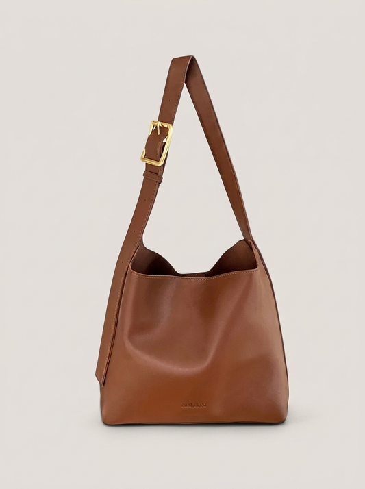 Sami Schultertasche Braun Front