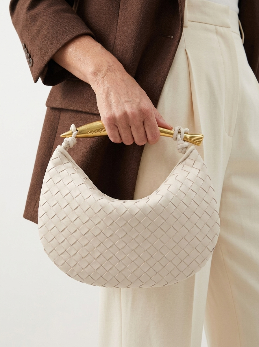 Alexandra Tasche Beige am Modell