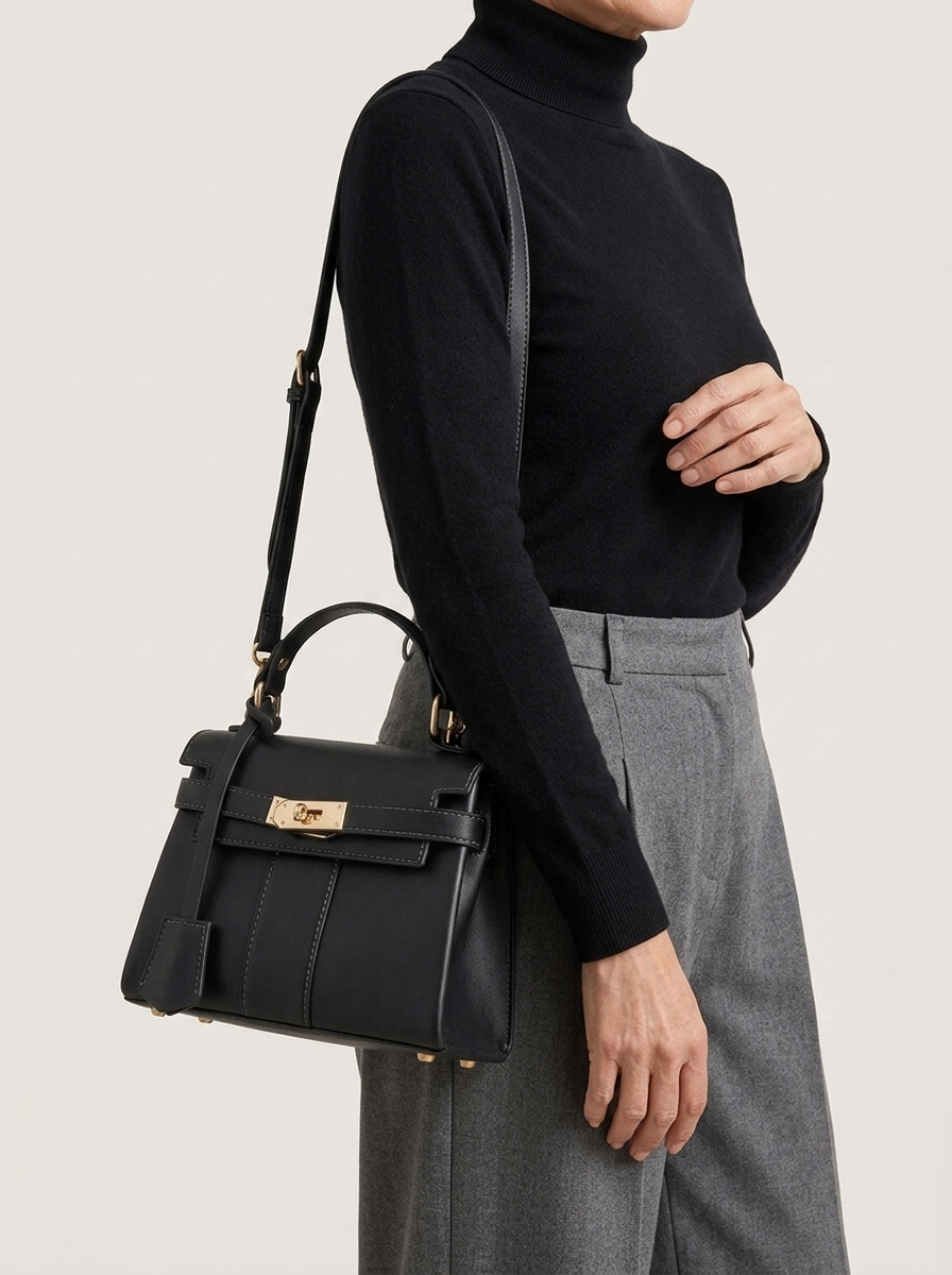 Jolanda Henkeltasche mit Drehverschluss