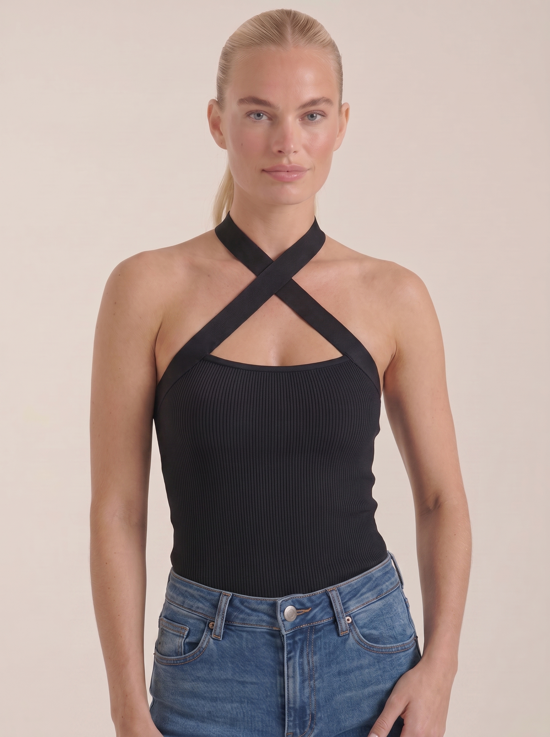 Allison Top mit überkreuzten Neckholderträgern