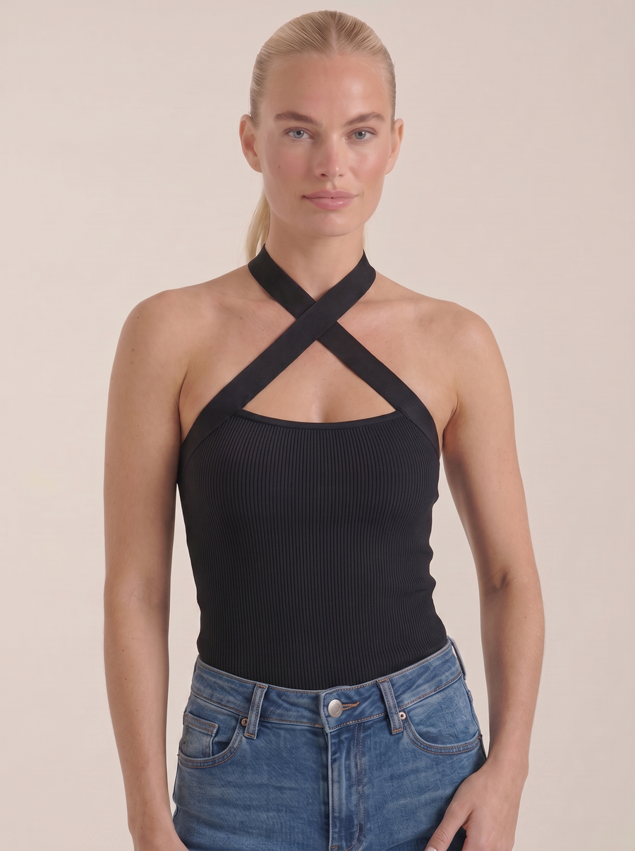 Allison Top mit überkreuzten Neckholderträgern