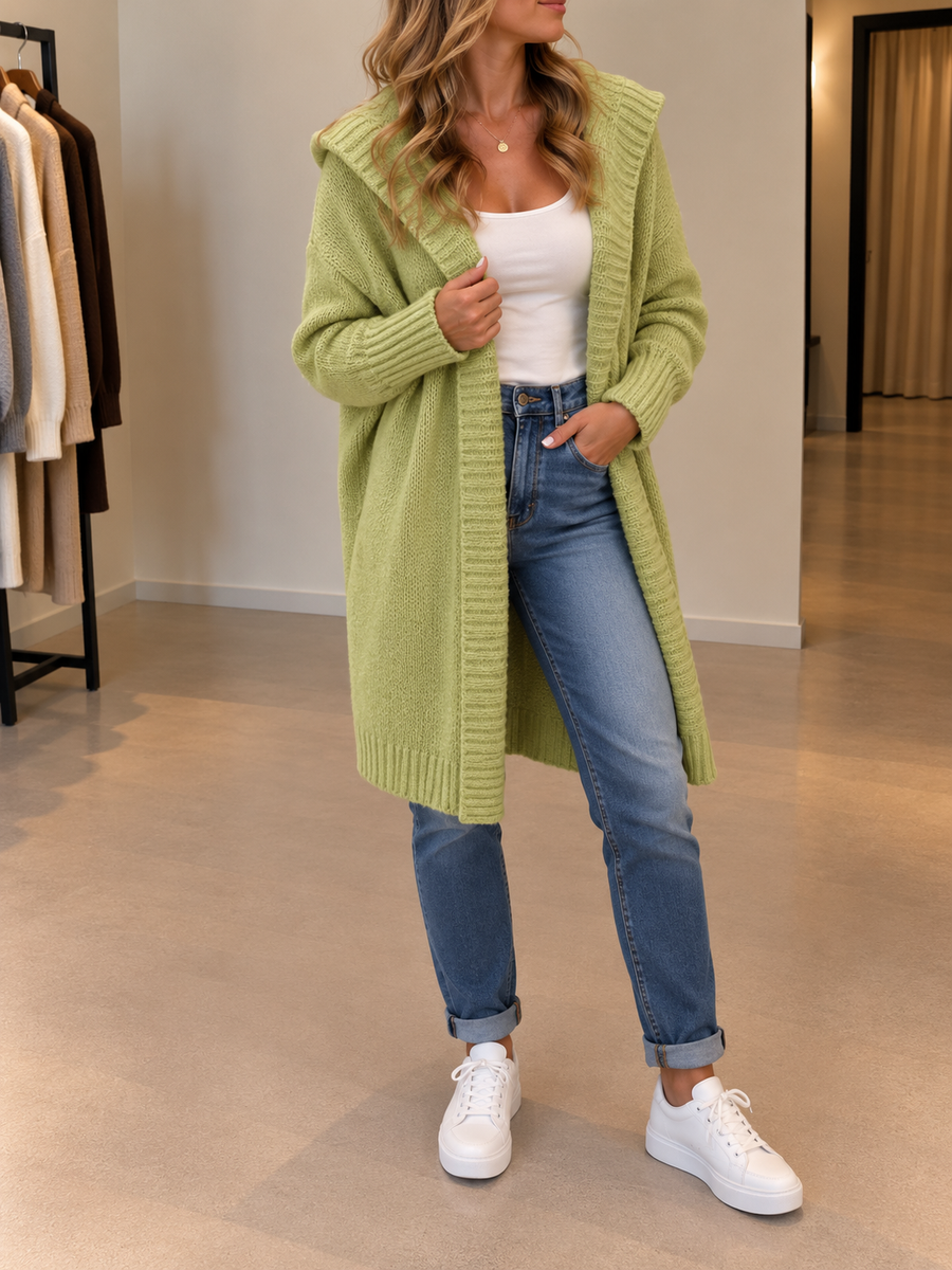 Yara Strickjacke mit Kapuze
