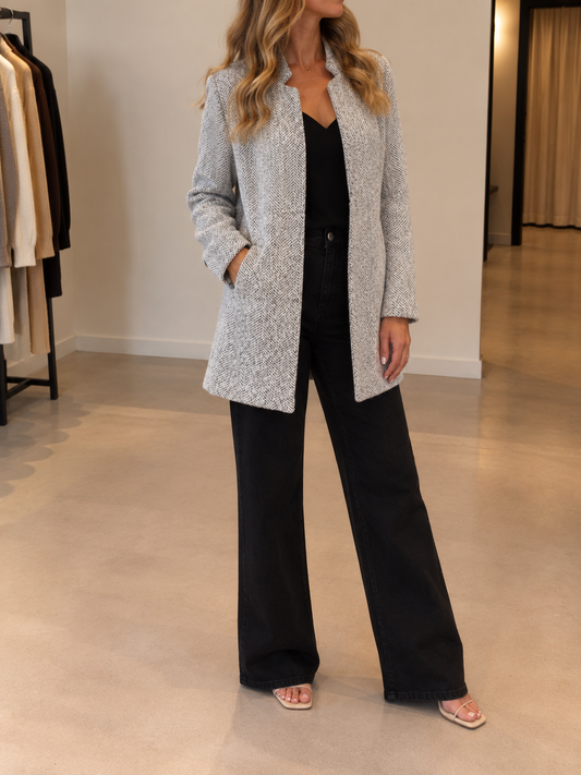 Verena Blazer mit Fischgrätmuster