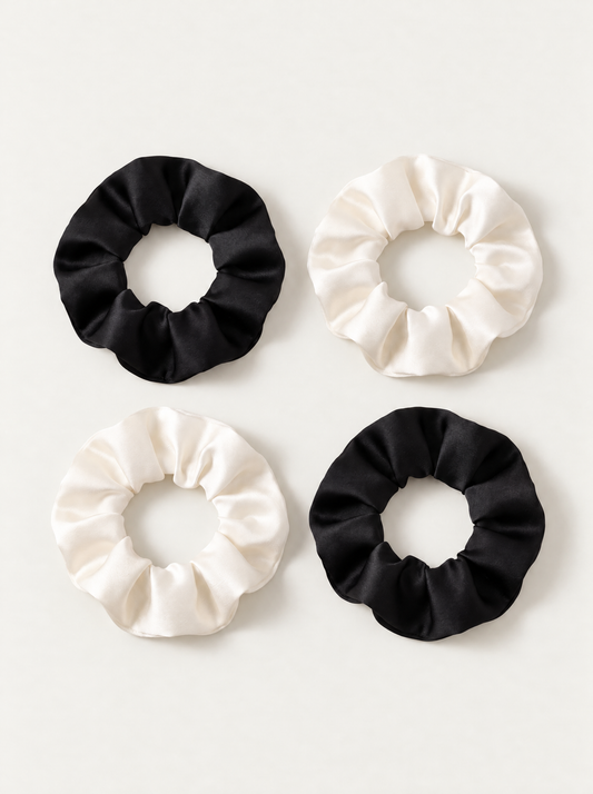 Rosa Mae Satin Scrunchies 4er-Set
