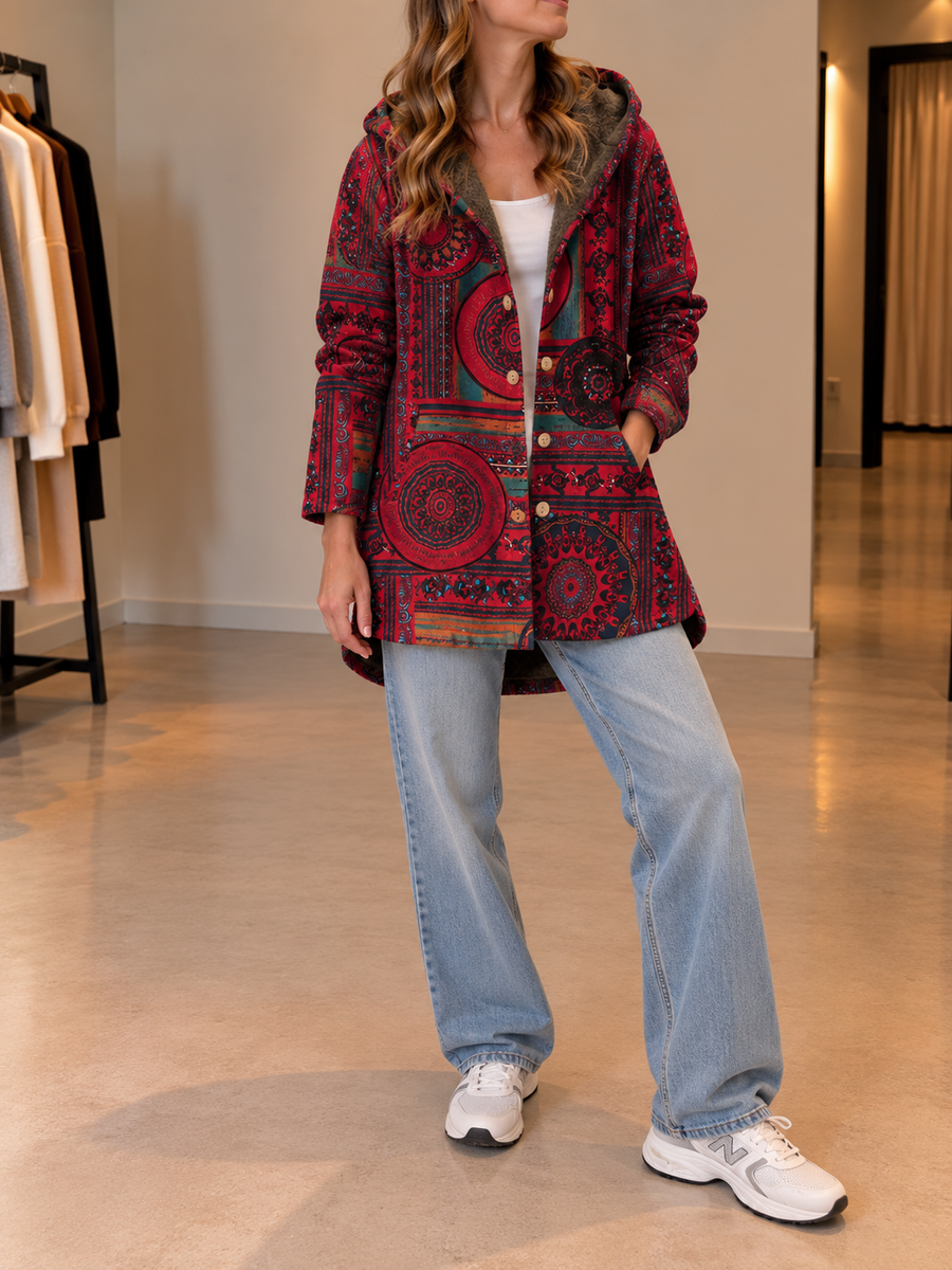 Rina Patchwork-Jacke mit Kapuze