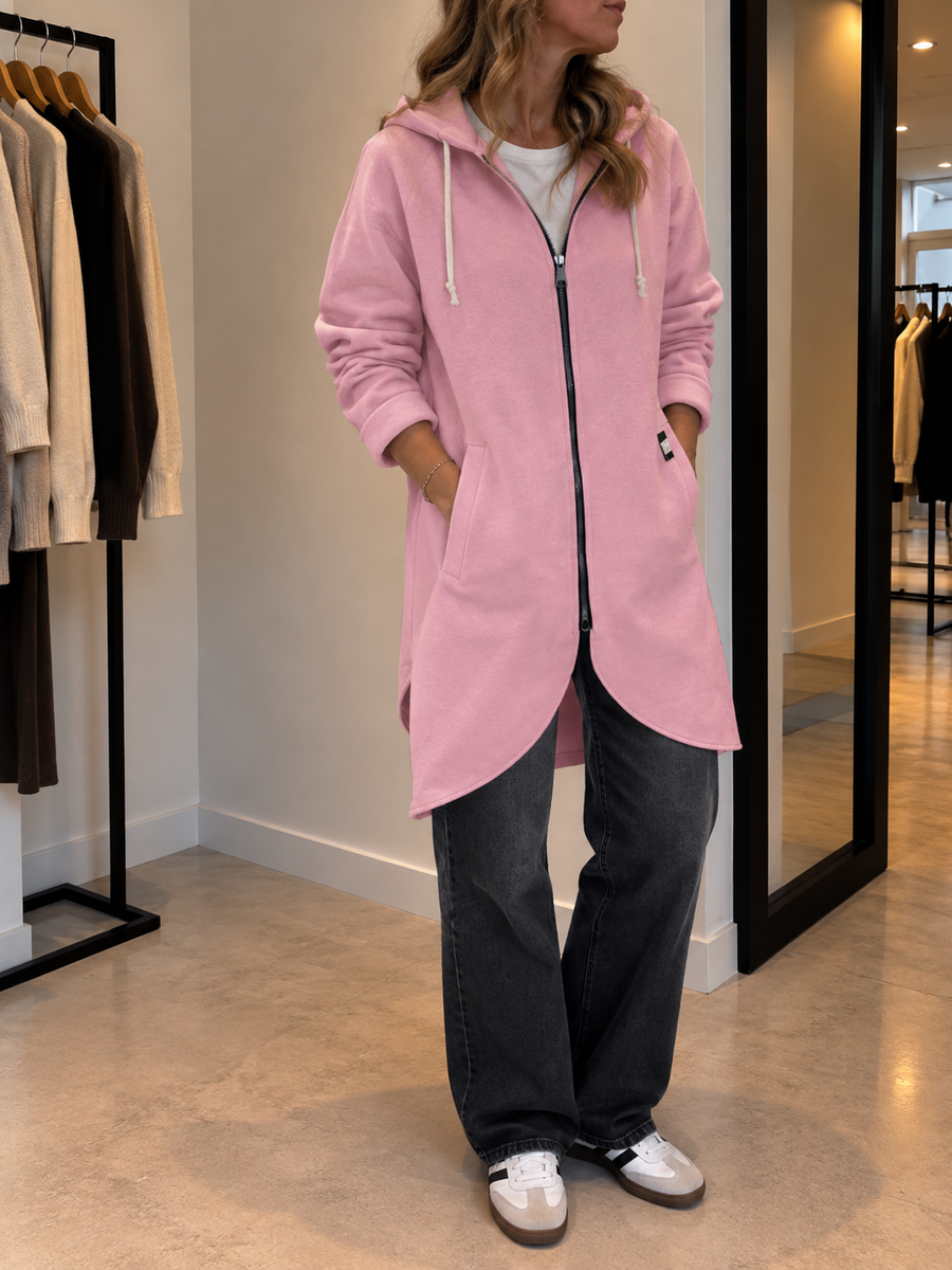 Juna lange Kapuzenjacke
