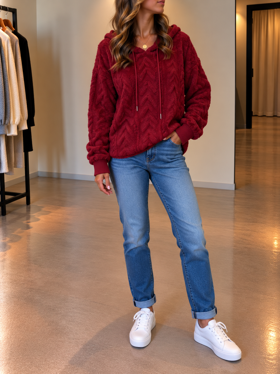 Carolina Pullover mit Zopfmuster
