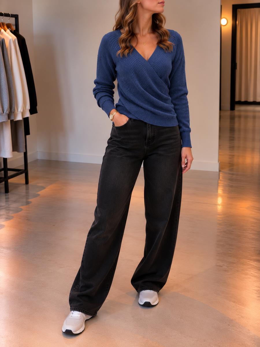 Miruna Pullover mit gekreuzter Front