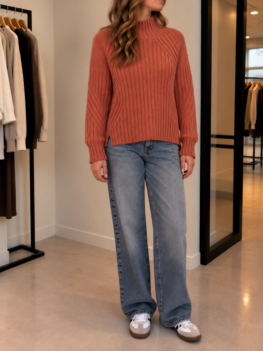 Dorette Pullover mit Stehkragen