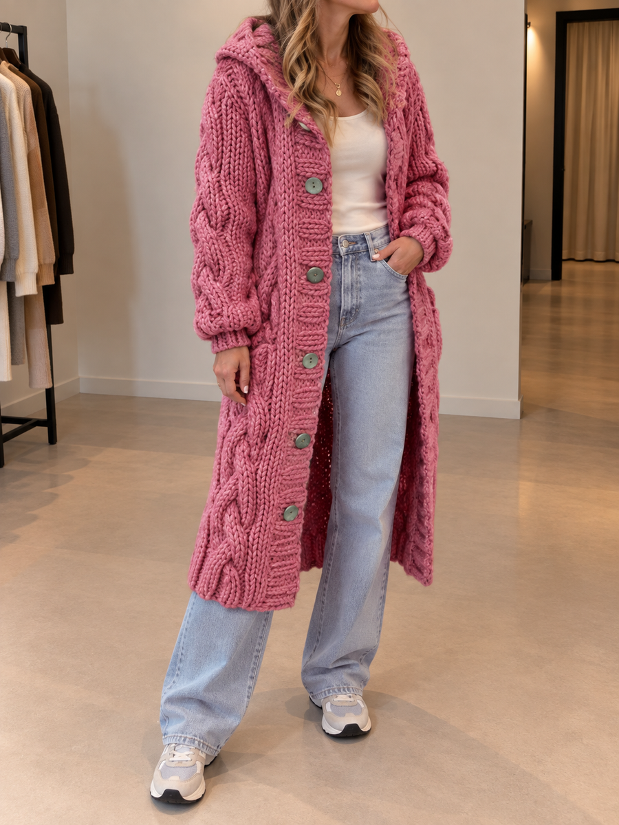 Valora Strickjacke mit Zopfmuster