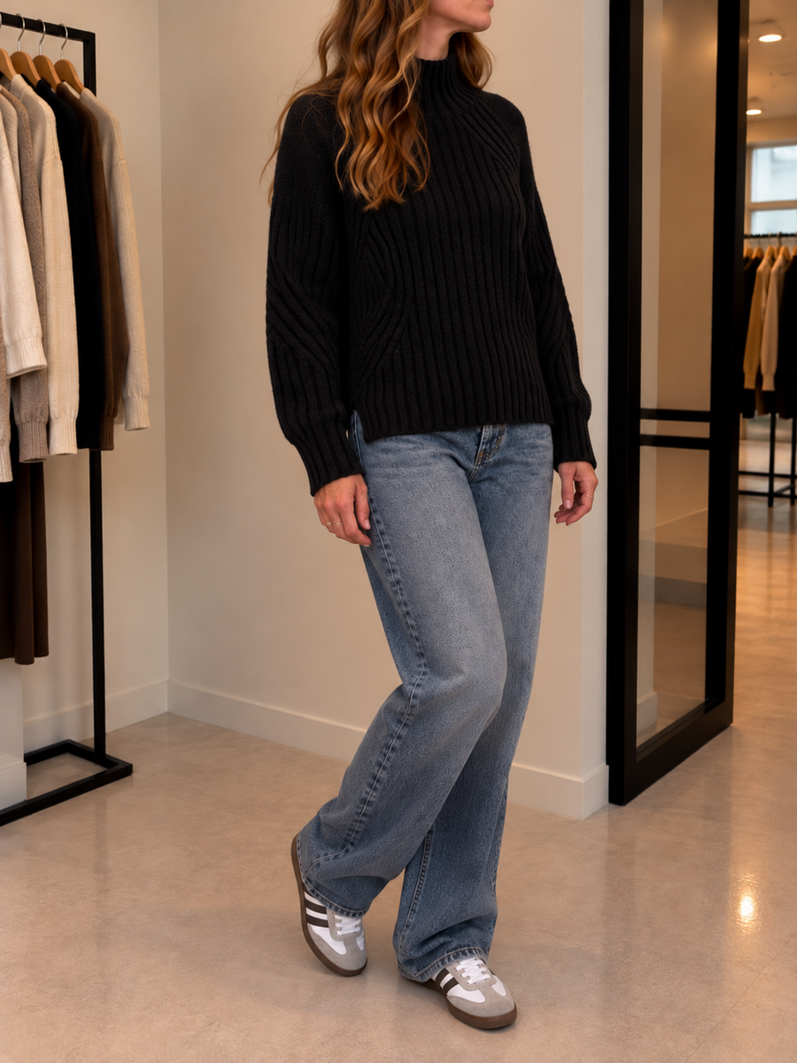 Dorette Pullover mit Stehkragen