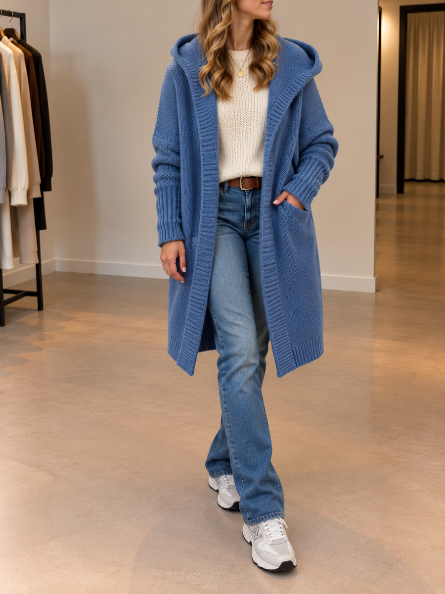 Yara Strickjacke mit Kapuze