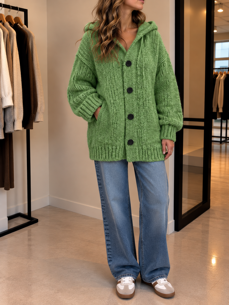 Saskia Strickjacke mit Kapuze