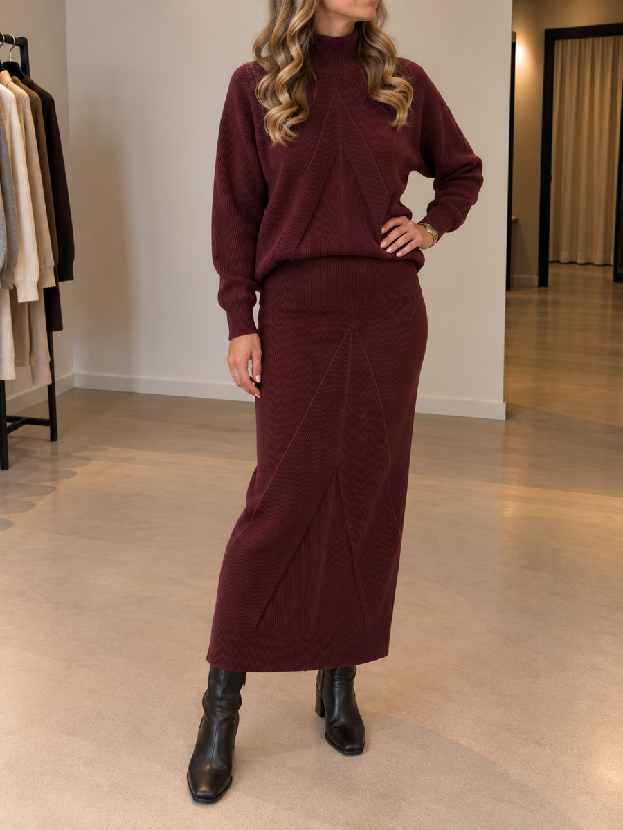 Natalia Midi-Strickkleid