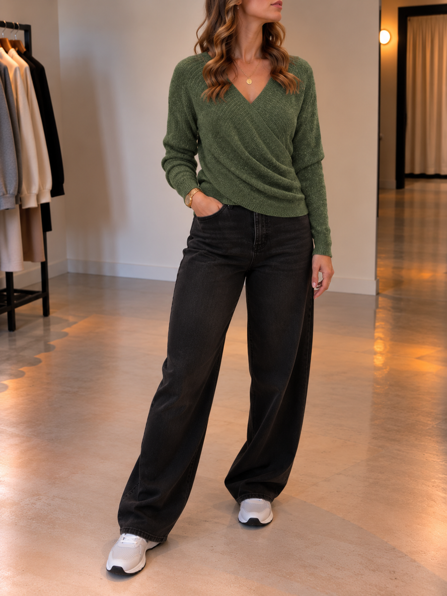 Miruna Pullover mit gekreuzter Front
