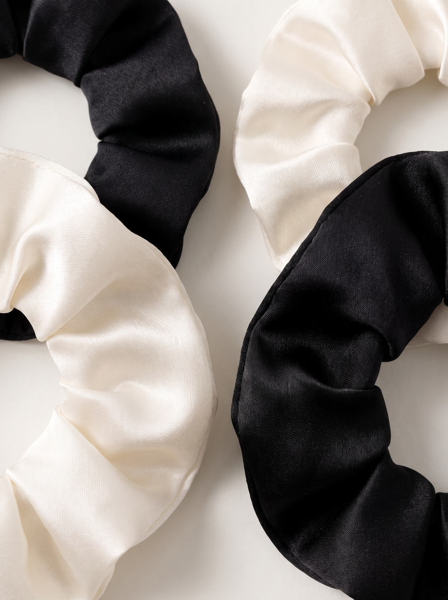 Rosa Mae Satin Scrunchies 4er-Set