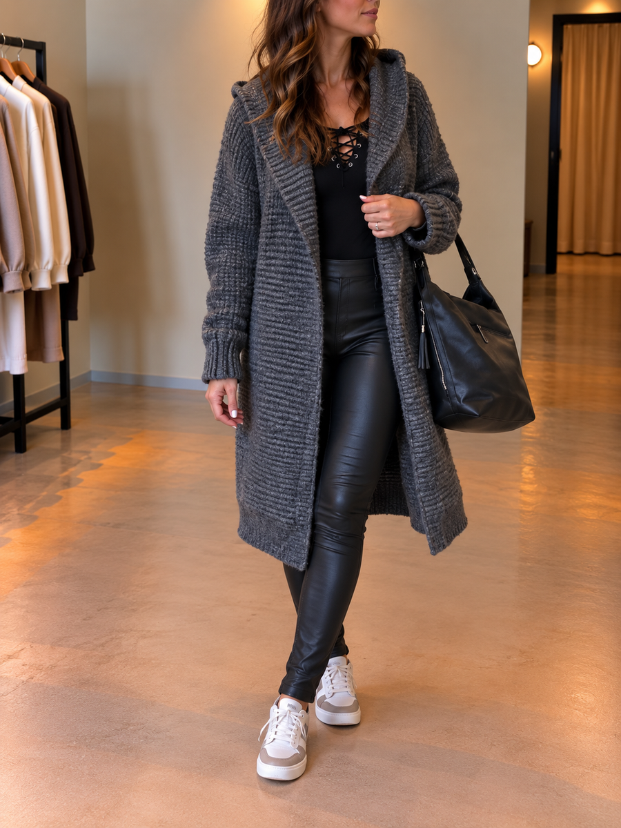 Aida lange Strickjacke