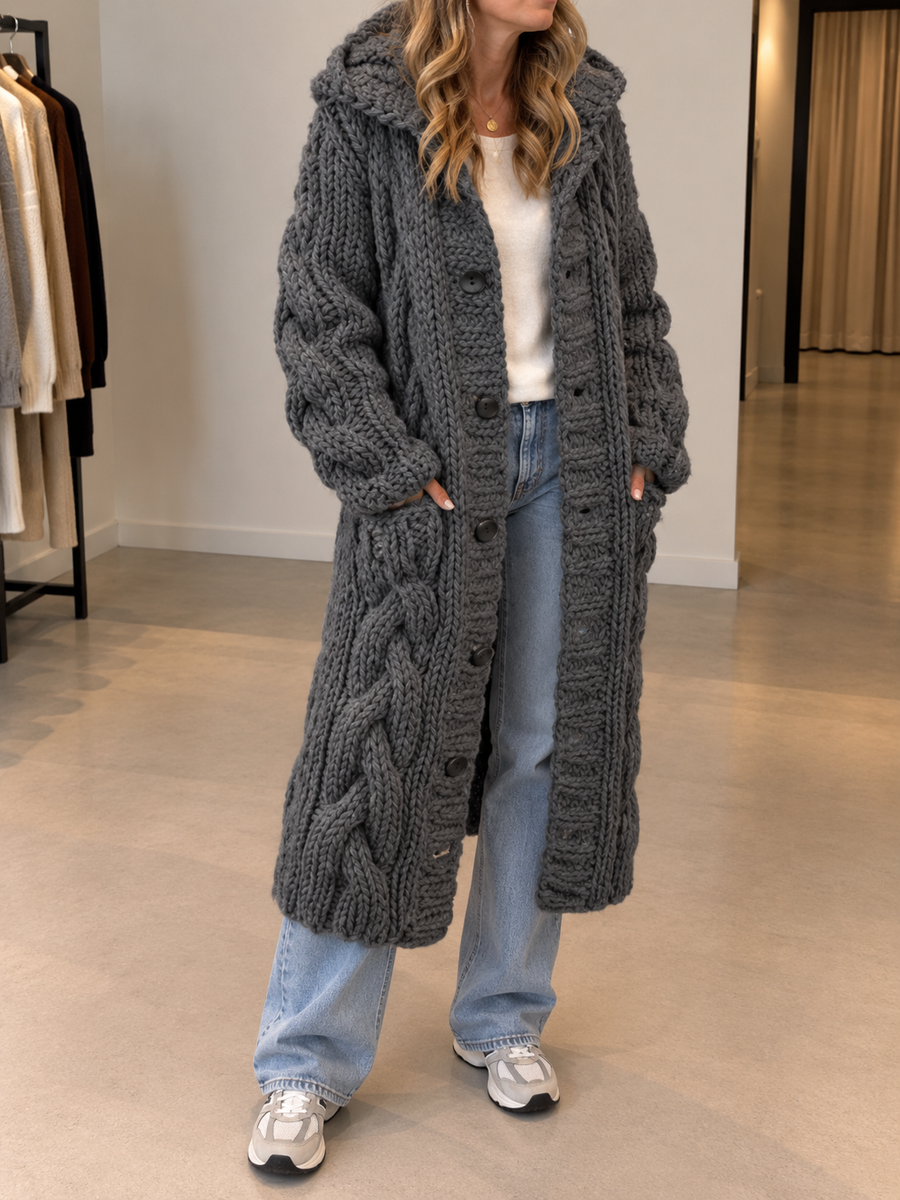 Valora Strickjacke mit Zopfmuster