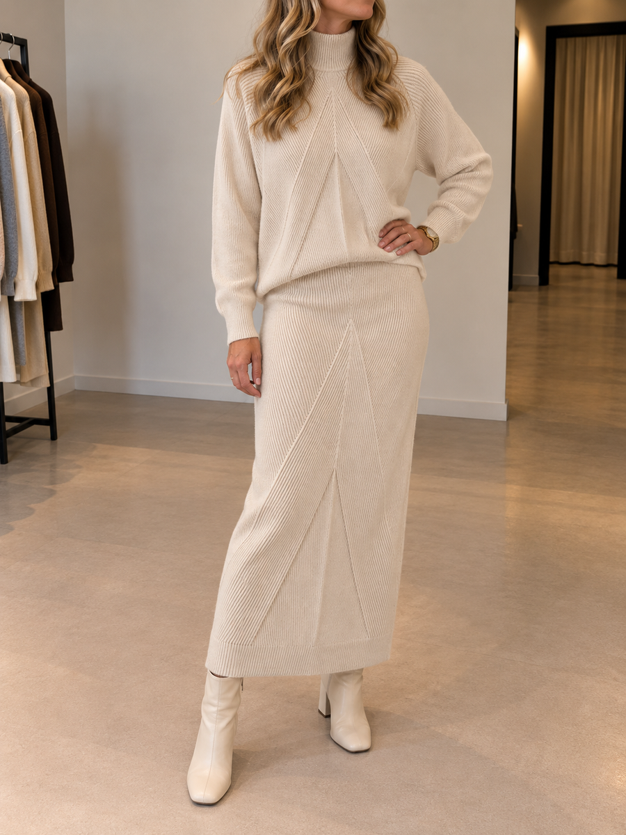 Natalia Midi-Strickkleid
