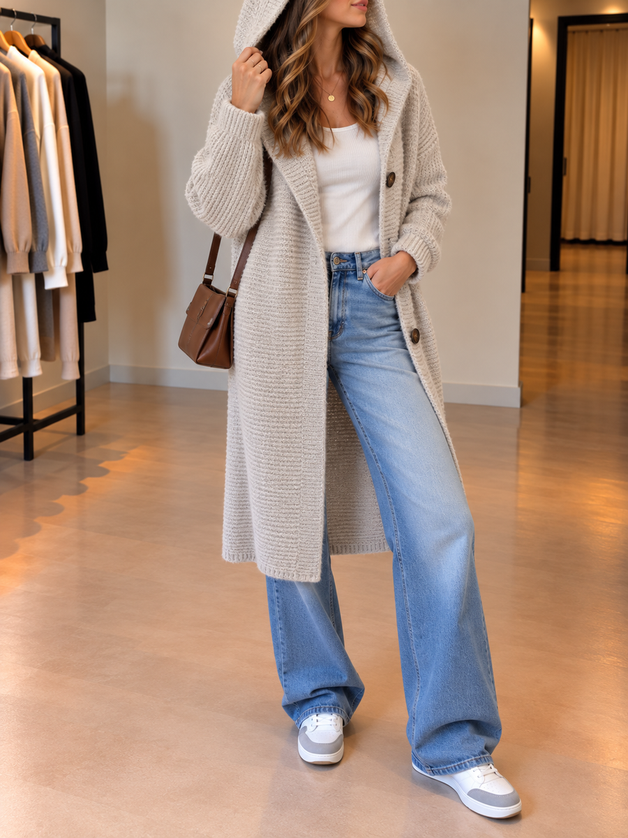 Aida lange Strickjacke