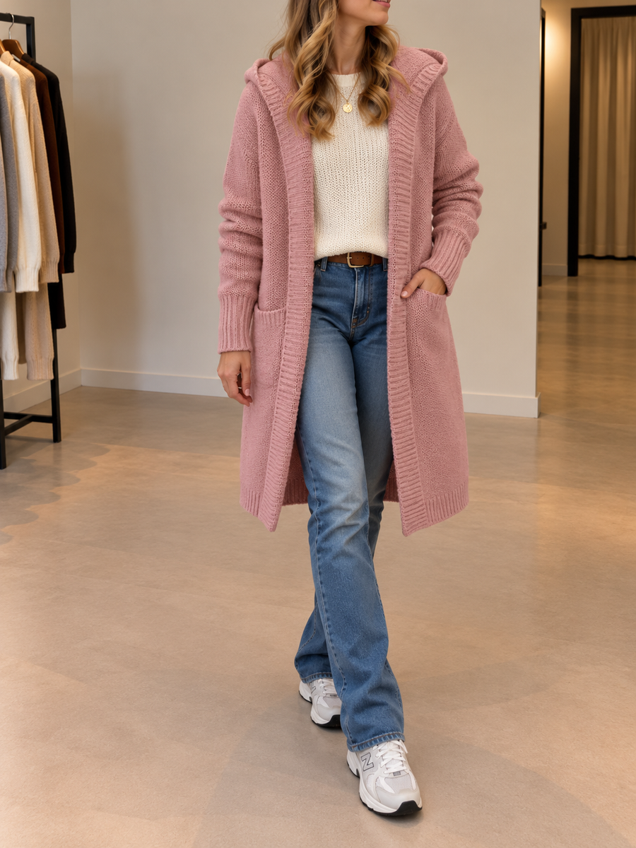 Yara Strickjacke mit Kapuze