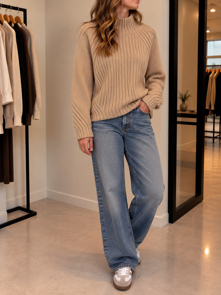 Dorette Pullover mit Stehkragen