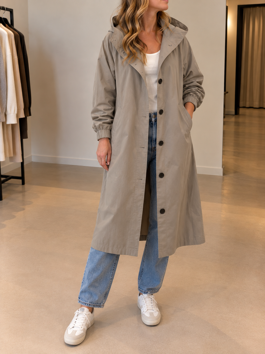 Vessa Trenchcoat mit Kapuze