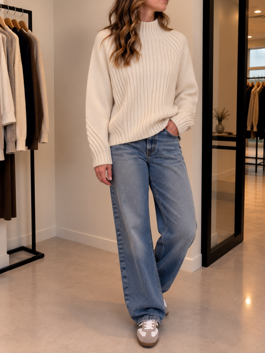 Dorette Pullover mit Stehkragen